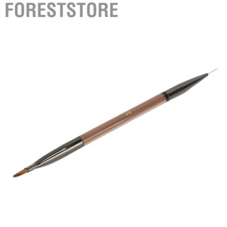 Foreststore Painting Nail Art Brush Brushes Transparent Brown  Liner Thick Rod Double Ended Dotting for Salon