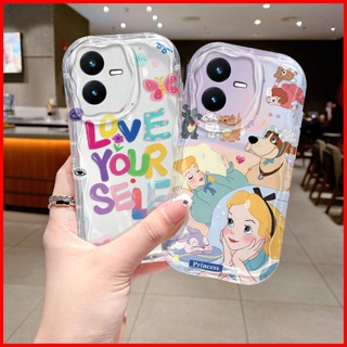 เคส Vivo Y22 4G เคส Vivo Y22 2022 เคสโทรศัพท์มือถือแบบนิ่ม tpu ใส กันกระแทก ลาย Love your seif น่ารัก แฟชั่น สําหรับ TYNY