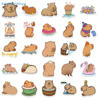 Adhyu สติกเกอร์ ลาย Capybara น่ารัก สําหรับติดตกแต่งกีตาร์ โทรศัพท์ 50 ชิ้น