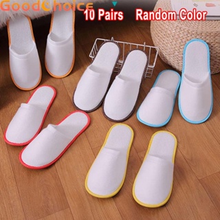 【Good】Disposable Slipper 10 Pairs Closed Toe Cotton Slippers Footwear Home Sandals【Ready Stock】