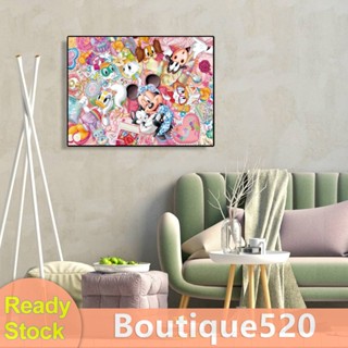 ภาพปักครอสสติตช์คริสตัล รูปมิกกี้ มินนี่เมาส์ 5D DIY สําหรับตกแต่งบ้าน [boutique520.th]