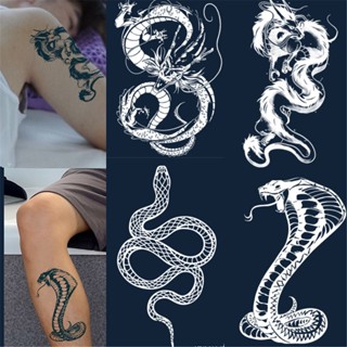 【Magic Tattoo】สติกเกอร์รอยสักชั่วคราว ลายมังกร กันน้ํา ติดทนนาน 15 วัน