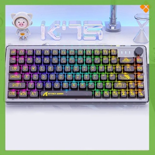 K75 คีย์บอร์ดเมคคานิคอล RGB 82 คีย์ แบบใช้สาย เสียงเงียบ