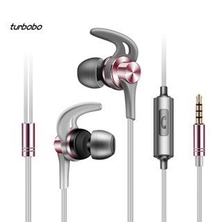 Turbobo HD หูฟังอินเอียร์ ตัดเสียงรบกวน สเตอริโอ พร้อมไมโครโฟน สําหรับเล่นกีฬา