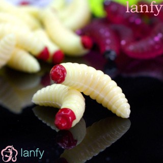 LANFY เหยื่อตกปลา รูปหนอนปลอม ซิลิโคนนิ่ม