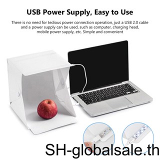 【Global】เต็นท์ถ่ายภาพสตูดิโอ อินเตอร์เฟซ USB 5V LED 2x5600k 2x550lm ถอดออกได้ สําหรับสตูดิโอ ในร่ม