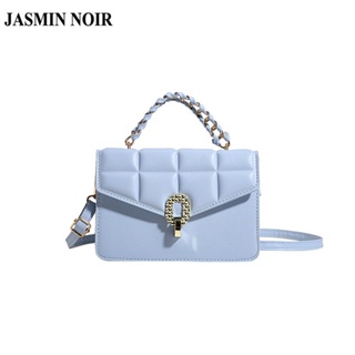 Jasmin NOIR กระเป๋าสะพายไหล่ กระเป๋าถือ หนัง PU ลายสก๊อต ขนาดเล็ก เรียบง่าย สําหรับสตรี