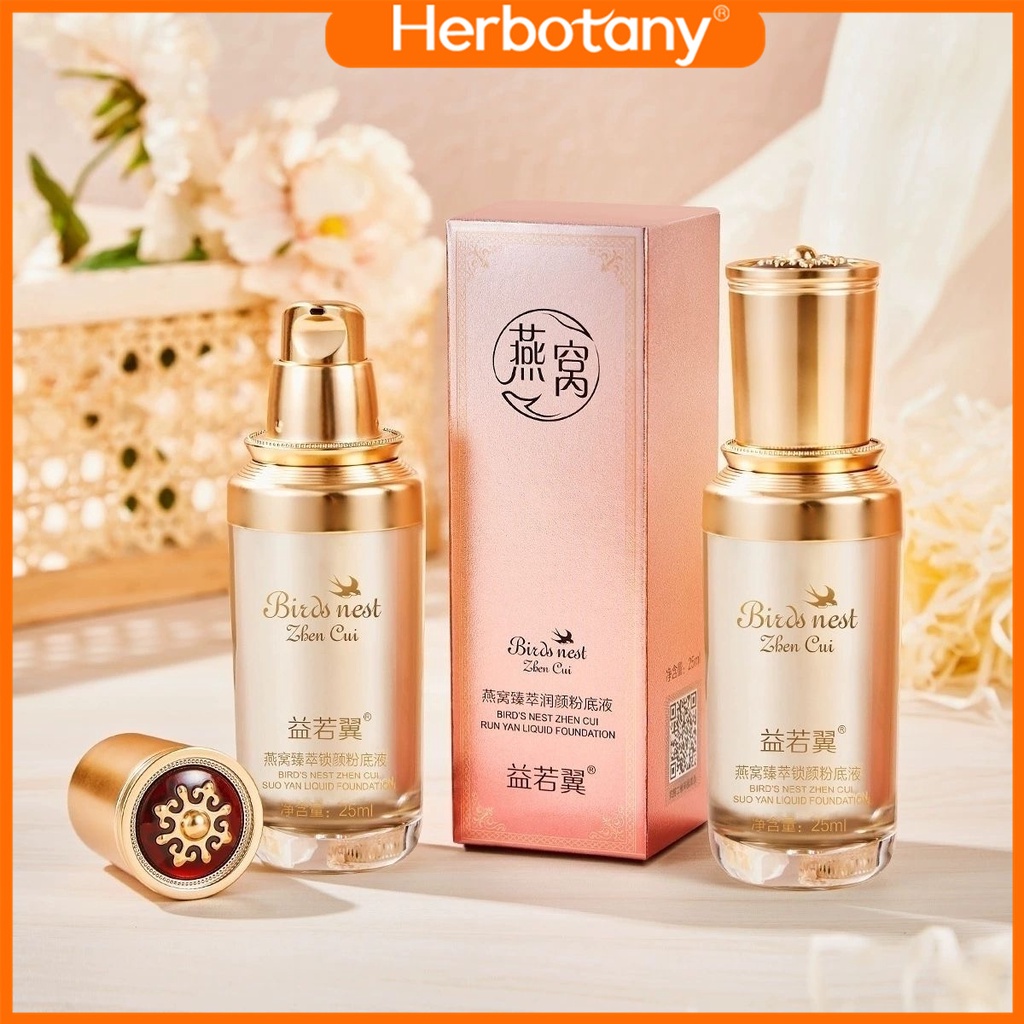 ของแท้ Birds Nest Foundation Yiruoyibirds Nest Essence Liquid Foundation กันน้ําเหงื่อ Moisturizing คอนซีลเลอร์ Light และยาวนานควบคุมน้ํามันบํารุงและกระจ่างใส