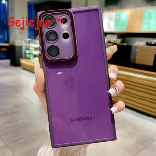 เคสโทรศัพท์มือถือ ซิลิโคน กันรอยเลนส์กล้อง สีพื้น สําหรับ Samaung S23 Plus Ultra A21S A10S A20S A30 A20 A50 A50S A30S A72 A52 A52S