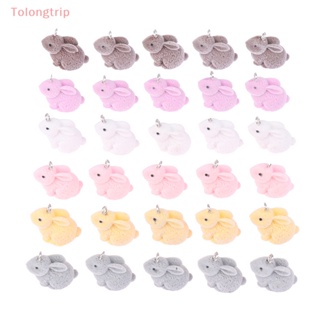 Tolongtrip&gt; จี้พวงกุญแจ รูปการ์ตูนกระต่าย DIY สําหรับทําเครื่องประดับ สร้อยคอ สร้อยข้อมือ ต่างหู 5 ชิ้น