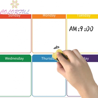 【COLORFUL】Magnetic Dry Erase Board Planner for Organizing Weekly Tasks and Chores