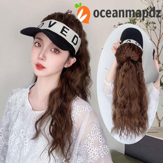 OCEANMAPDZ หมวกเบสบอล วิกผมหางม้าสังเคราะห์ สีน้ําตาล ระบายอากาศ สวมใส่ง่าย ทนความร้อน สําหรับผู้หญิง