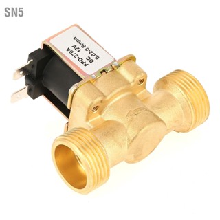 SN5 1 ชิ้น DC12V G3/4 ปกติปิดวาล์วโซลินอยด์ไฟฟ้าทองเหลืองสำหรับน้ำ