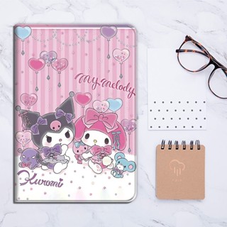 kuromi Melody เคส ipad air4/5 mini1/2/3/4/5/6 เคสไอแพด 2017/18 gen7/8/9 case ipad gen10 2021/22 pro11 case เคสหลังใส