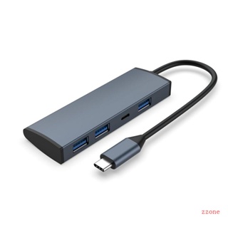 Zzz 4 in 1 อะแดปเตอร์ฮับ USB C USB-C อะลูมิเนียมอัลลอย สําหรับแล็ปท็อป