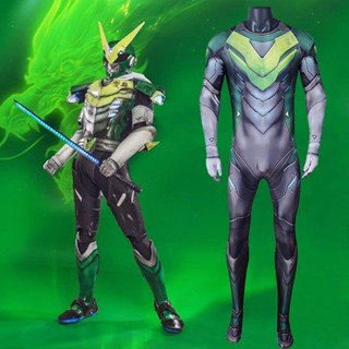 Genji เครื่องแต่งกายคอสเพลย์ เกม Overwatch สําหรับปาร์ตี้ฮาโลวีน SPPS