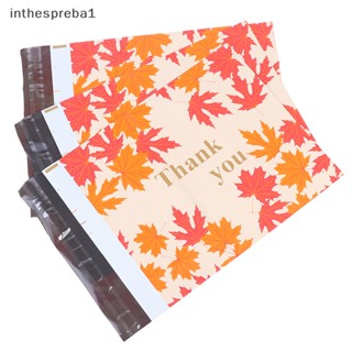 Inthespreba1^^ 10 ชิ้น 10.5x14.5 นิ้ว ใบเมเปิ้ล Thank You พิมพ์ โพลี ซองจดหมาย บรรจุภัณฑ์ * ใหม่