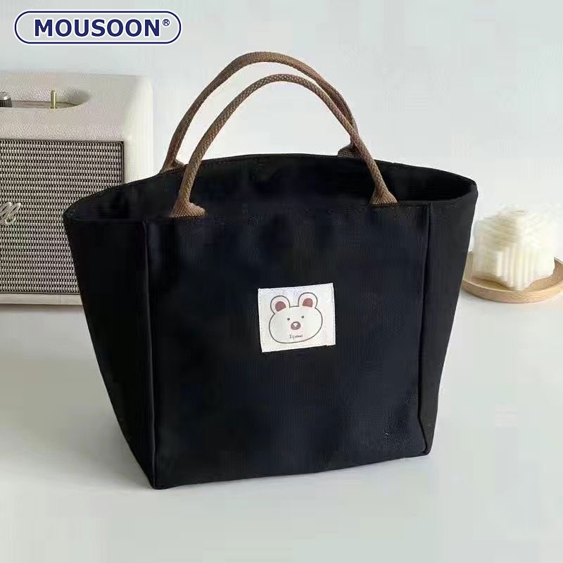 Mousoon Ladies Handbag Simple Japanese Literary Bucket Tote Bag