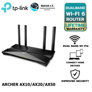 COINSคืน15%⚡FB9JMZV6⚡ TP-LINK ARCHER AX10 / AX20 / AX50 AX1500/AX1800/AX3000 WI-FI 6 เราเตอร์ขยายสัญญาณไวไฟ ประกัน LT