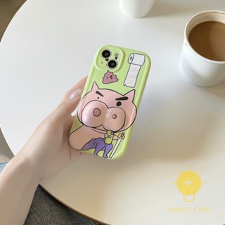 For เคสไอโฟน 14 Pro Max [Cute Pig Toilet] เคส Phone Case For iPhone 14 Pro Max Plus 13 12 11 For เคสไอโฟน11 Ins Korean Style Retro Classic Couple Shockproof Protective TPU Cover Shell