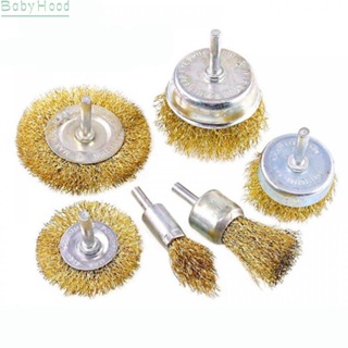 【Big Discounts】Wheel Brushes 6mm Shank Copper Plating Deburring Descaling Paint Removal#BBHOOD