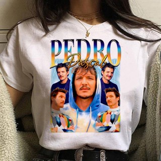 เสื้อยืด พิมพ์ลายอนิเมะ Pedro Pascal แนวสตรีท เหมาะกับฤดูร้อน สําหรับผู้หญิง 2023