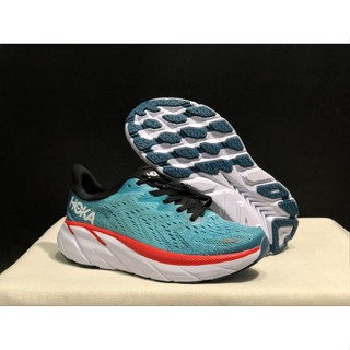 ใหม่ HOKA ONE ONE Clifton 8 Shock รองเท้าวิ่ง ดูดซับแรงกระแทก สีฟ้า GUJP 2023