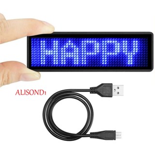 ALISOND1 ป้ายชื่อดิจิทัล LED บลูทูธ ขนาดเล็ก หลายภาษา