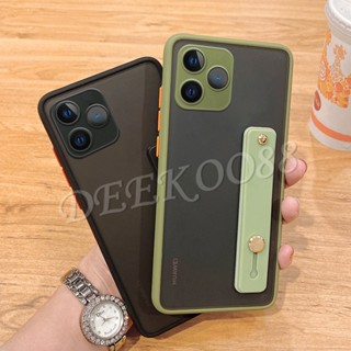 พร้อมส่ง ใหม่ เคสโทรศัพท์มือถือ PC ใส ผิวด้าน ป้องกันกล้อง พร้อมสายรัดข้อมือ สําหรับ Realme C53 C55 NFC 10 11 Pro Pro+ 5G 4G REALMEC53 Realme11PRO