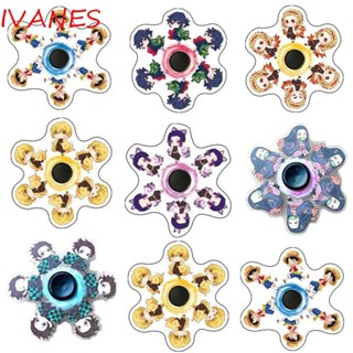 IVANES ของเล่น Fidget Spinner Kamado Tanjirou Bearing Mute Hand Spinner เสียงเงียบ สําหรับเด็ก