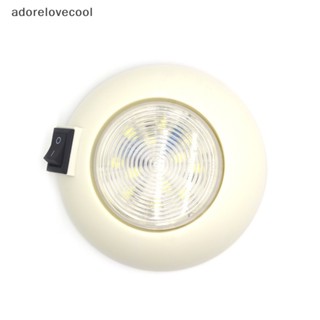 Adth โคมไฟ LED 12V สีขาว สีฟ้า สําหรับติดหลังคารถยนต์ รถบรรทุก รถบัส รถตู้ รถบ้าน เพดาน RV