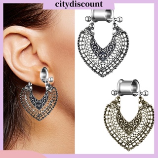 &lt;citydiscount&gt; เครื่องประดับ จิวขยายหู รูปหัวใจ สไตล์วินเทจ สําหรับผู้หญิง 1 ชิ้น