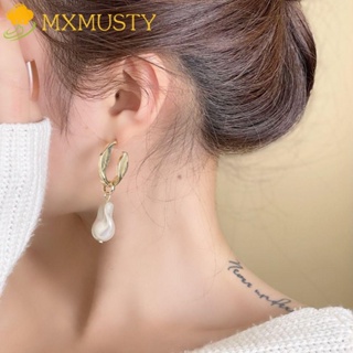 MXMUSTY เครื่องประดับ ต่างหูระย้า ประดับโบว์ และไข่มุก สวยหรู เหมาะกับของขวัญ สไตล์เกาหลี สําหรับผู้หญิง