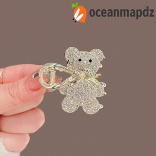 OCEANMAPDZ กิ๊บติดผม รูปกรงเล็บกระต่ายน่ารัก ประดับไข่มุก เพทาย คริสตัล สไตล์เกาหลี เหมาะกับงานปาร์ตี้ สําหรับผู้หญิง