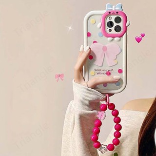 เคสป้องกันโทรศัพท์มือถือ ลายจุด ประดับโบว์ กันกระแทก สําหรับ Iphone 14pro max 13 12 11 13promax 11 12promax xs xr 78plus