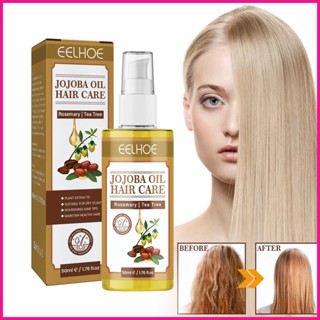 Jojoba ผลิตภัณฑ์ดูแลเส้นผม 1.76 fl oz สําหรับผู้หญิง ผมเรียบ ปลายแยก ดูแลเส้นผม เรียบลื่น โรสแมรี่ สําหรับผมแห้ง