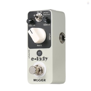 Mooer e-lady แป้นเหยียบเอฟเฟคกีตาร์อะนาล็อก 2 โหมด True Bypass โลหะเต็มรูปแบบ