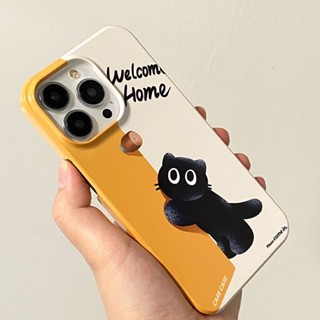 เคสโทรศัพท์มือถือแบบแข็ง ลายการ์ตูนแมว สําหรับ iPhone 11 14 12promax 13 Xr 14promax 11pro 13 Xr