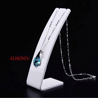 ALISOND1 ชั้นวางเครื่องประดับ สร้อยคอ แบบยาว สีขาว สะดวก สําหรับผู้หญิง