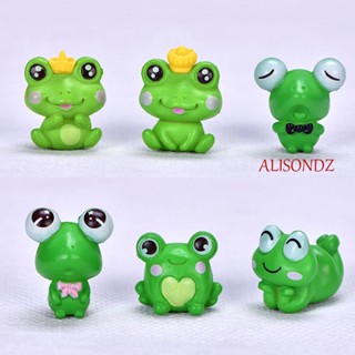 ALISONDZ ฟิกเกอร์กบน่ารัก ขนาดเล็ก สําหรับตกแต่งสวนขวด DIY