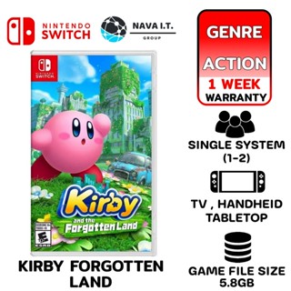 COINSคืน15%⚡FB9JMZV6⚡ NINTENDO GAME KIRBY FORGOTTEN LAND SWITC แผ่นเกมส์ JOY-CON ของแท้จากศูนย์