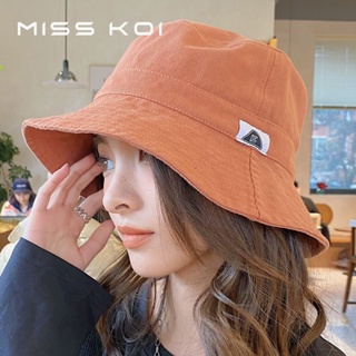 Misskoi [พร้อมส่ง] หมวกบักเก็ตกันแดด ขนาดเล็ก สีพื้น เข้ากับทุกการแต่งกาย แฟชั่นฤดูใบไม้ผลิ และฤดูร้อน สไตล์ญี่ปุ่น สําหรับผู้หญิง