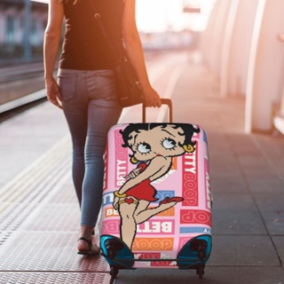 Betty Boop ผ้าคลุมกระเป๋าเดินทาง กันน้ํา กันฝุ่น หนา 18 นิ้ว - 32 นิ้ว