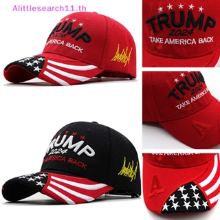 Alittlesearch11 หมวกเบสบอล ปักลายธง Usa Donald Trump 2024 สําหรับเล่นกีฬากลางแจ้ง
