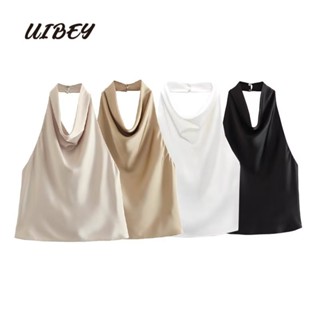 Uibey เสื้อกั๊กแฟชั่น เปิดหลัง อเนกประสงค์ สีพื้น 9539