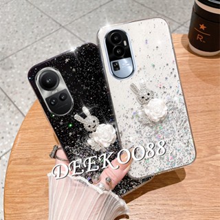 เคสมือถือ TPU แบบนิ่ม ลายการ์ตูนกระต่าย 3D สําหรับ OPPO Reno10 Pro Plus Pro+ 5G 2023 Reno 10 10Pro Reno10Pro+