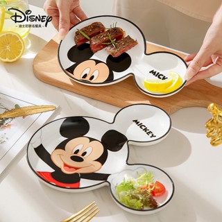 Graby2023 Disney จานเซรามิค ลดไขมัน ลําลอง ของแท้ สําหรับใส่อาหารเช้า ผลไม้ เค้ก เหมาะกับเด็ก [ค่า CP สุดเท่]