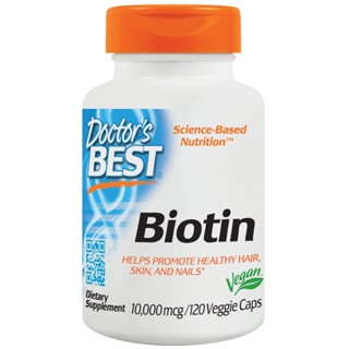 Doctors Best Biotin หมวกมังสวิรัติ 10000mcg