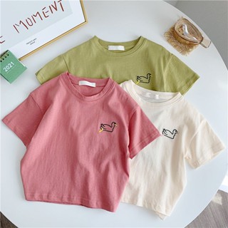 พร้อมส่ง ลดกระหน่ํา เสื้อยืดแขนสั้น ผ้าฝ้าย แบบบาง พิมพ์ลาย สไตล์เกาหลี และญี่ปุ่น แฟชั่นฤดูร้อน สําหรับเด็กผู้ชาย และผู้หญิง 2023