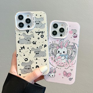 เคสโทรศัพท์มือถือแบบแข็ง ลายกระต่าย ประดับโบว์ สําหรับ iPhone 11 12 12Pro 12ProMax 13 13Pro 13ProMax 14 14Pro 14ProMax